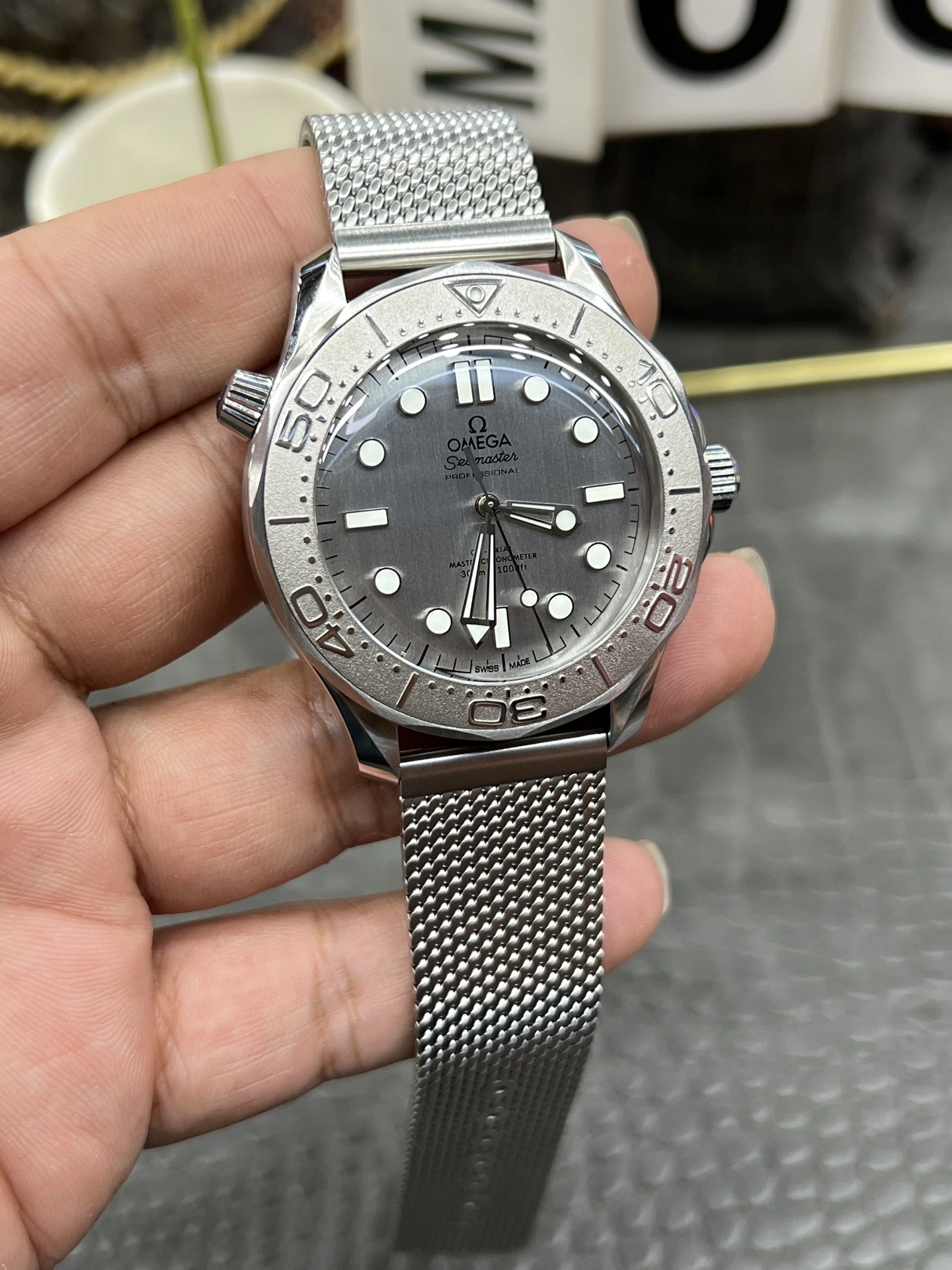 CBD Factory Omega Seamaster Diver 300M 42mm James Bond 60th Anniversary Mesh Bracelet (210.30.42.20.06.002) 1:1 Super Clone – DD8806 Movement SmoothTexture 227